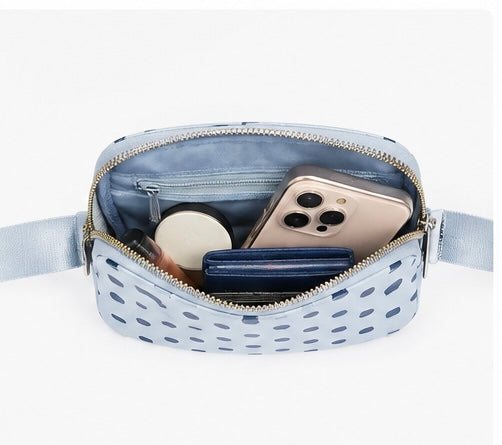Blue Polka Dot Crossbody Bag