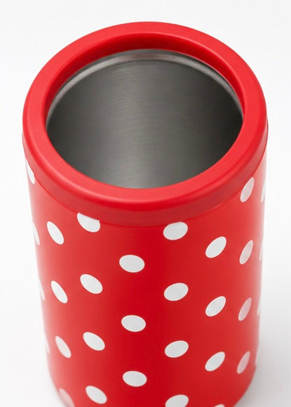 Red Polka Dot Hard Cooling Can