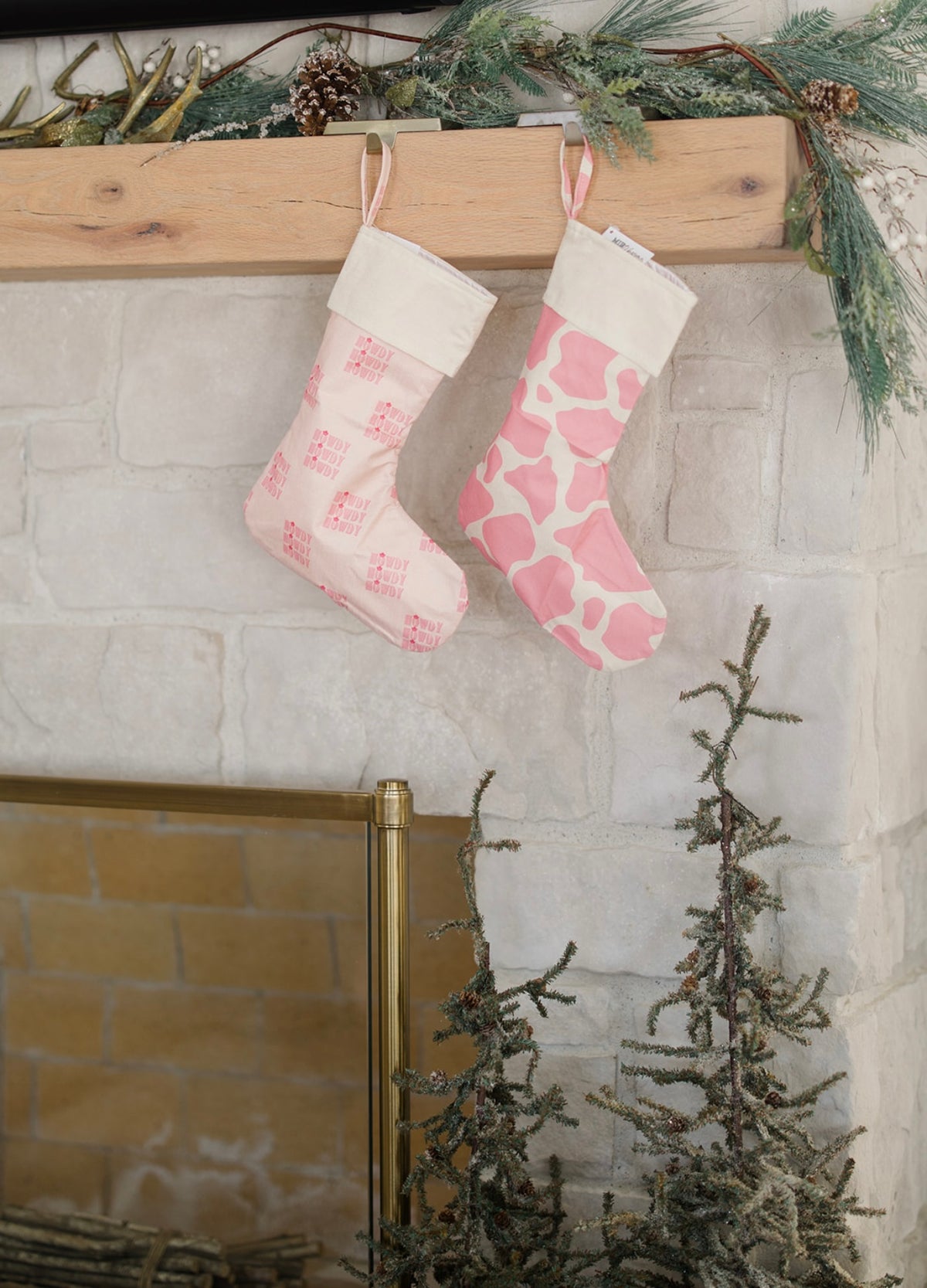 Pink Howdy Christmas Stocking