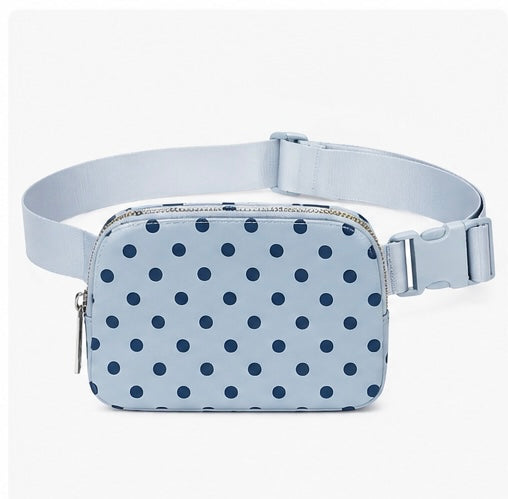 Blue Polka Dot Crossbody Bag