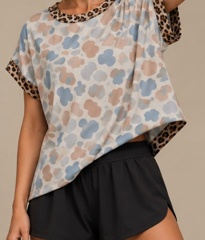 Camo Leopard Cross-Back Shirt