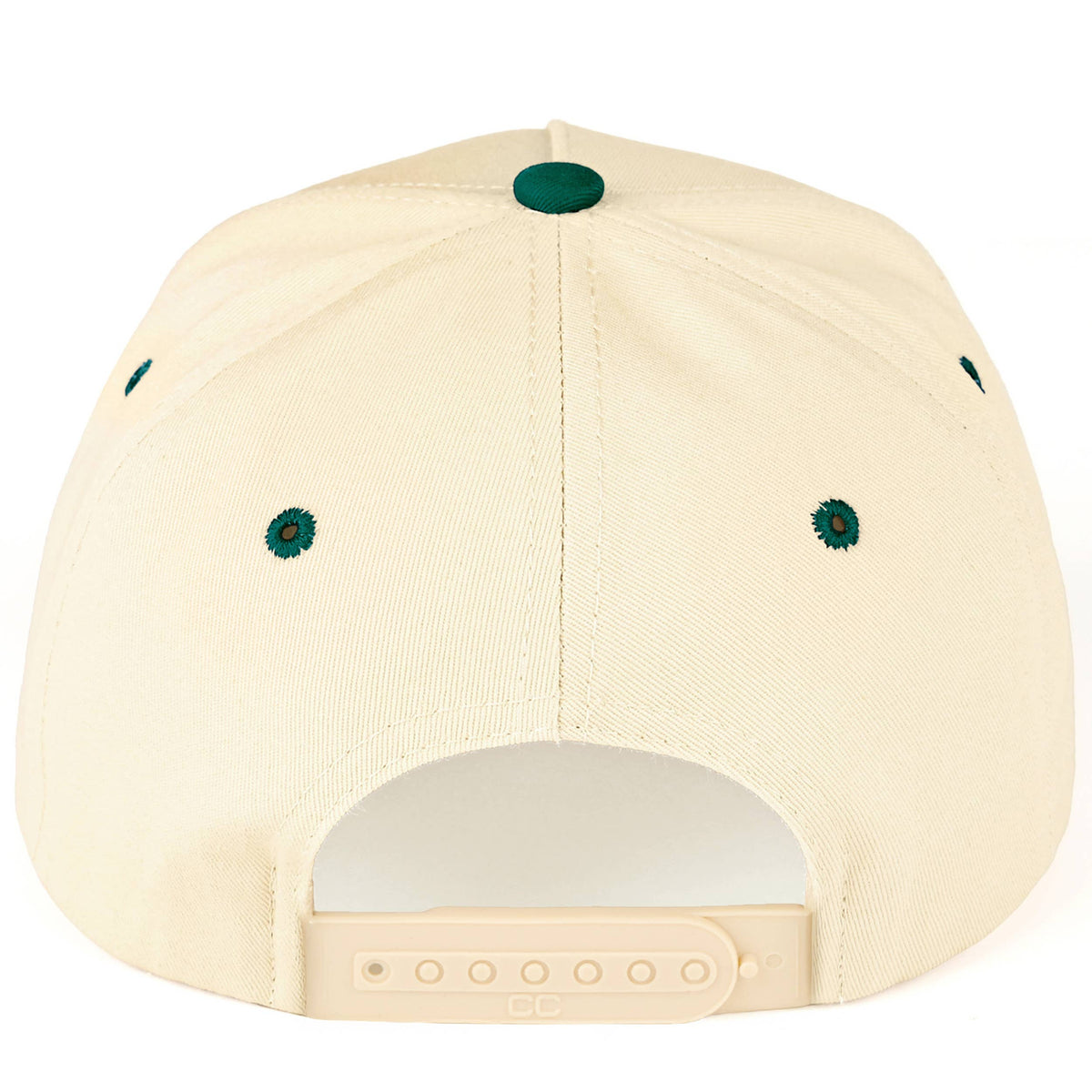 C.C SO GOD MADE A FARMER Letter Two Tone Trucker Hat: Dark Green