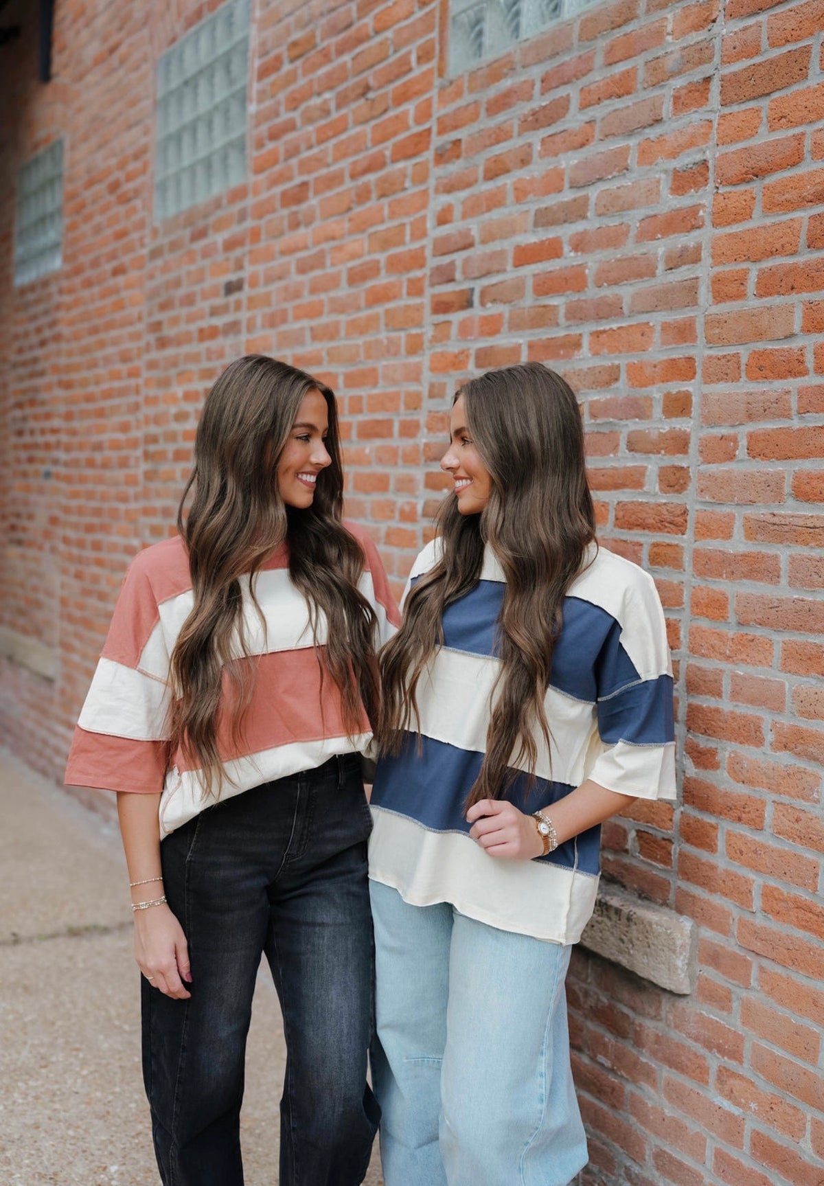 Rust Polly Color Block Top Tee
