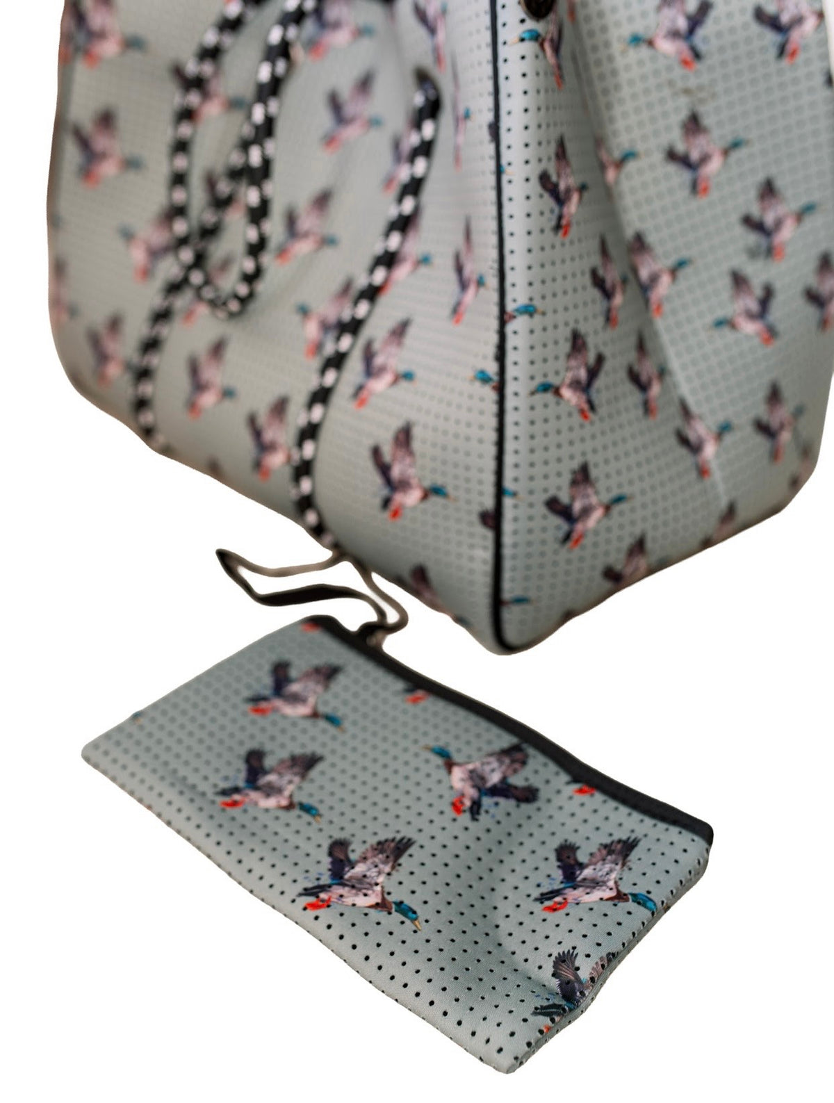 Green Duck  Large Tote Bag