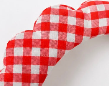 Red Gingham “Get Ready With Me” Headband