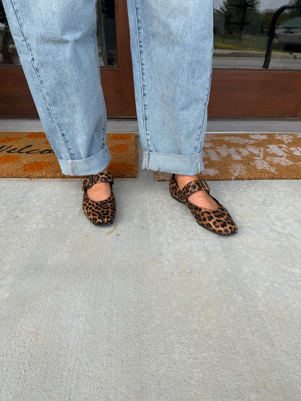 Leopard Ballet Fall Flat With Buckle