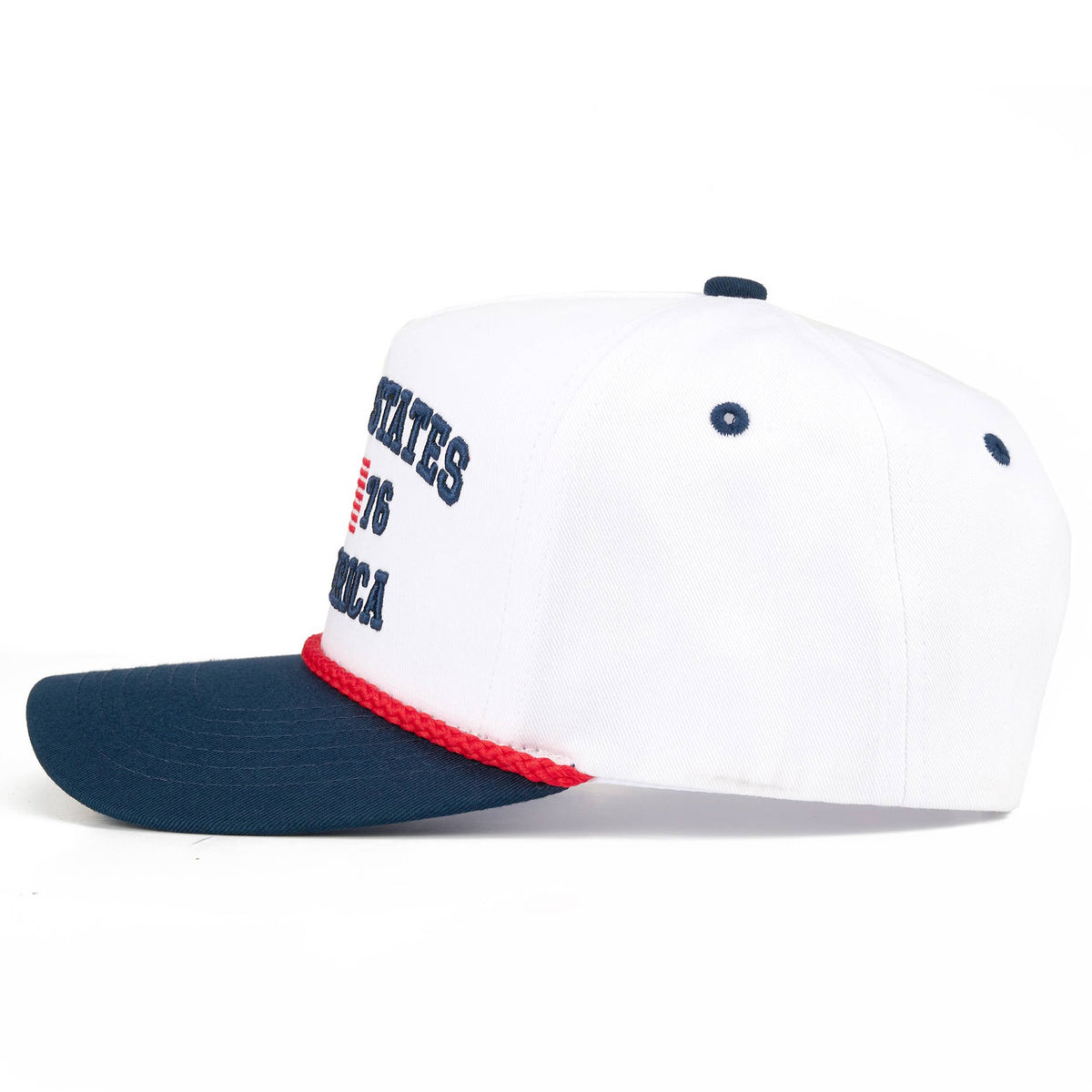 C.C UNITED STATES 1776 Letter on Two Tone Trucker Hat: USA