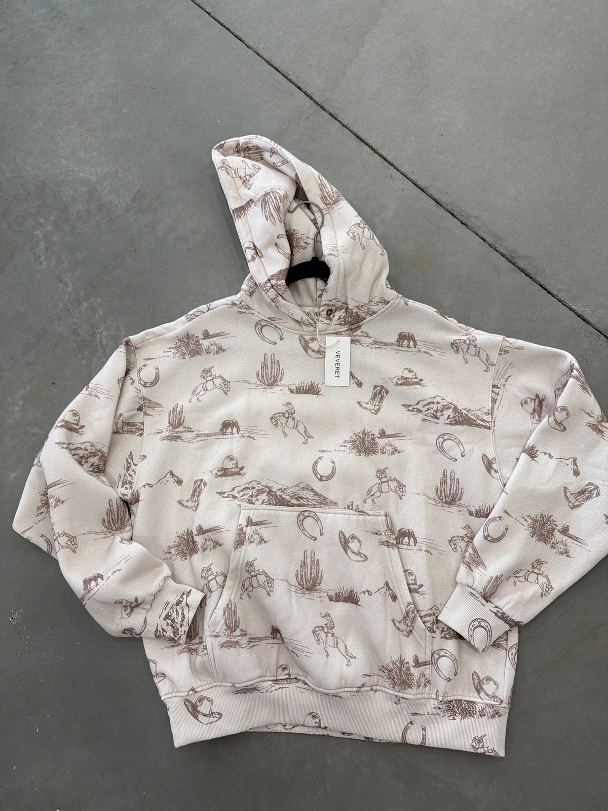 Tan Western Hoodie