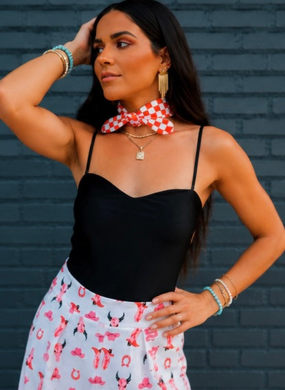 Red Checkerboard Buckaroo Scarf