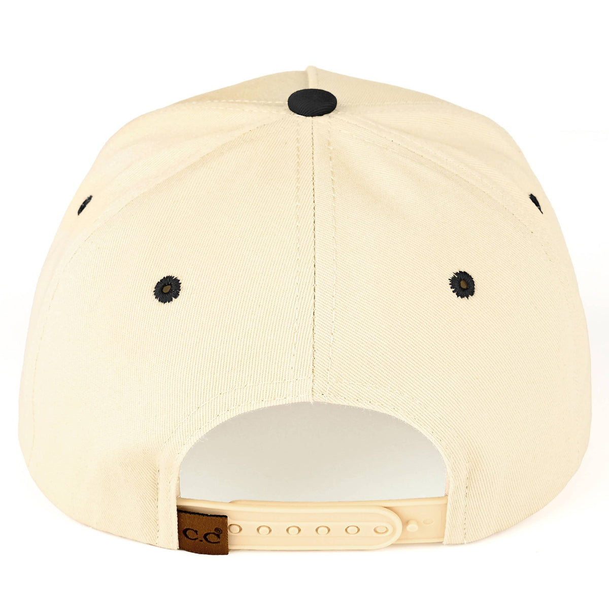 C.C MAMA Letter embroidered Snapback Trucker Hat: Black