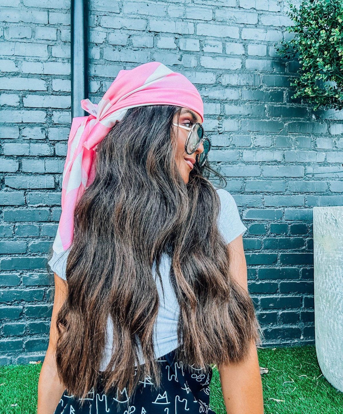 Pink Cowhide Wild Rag