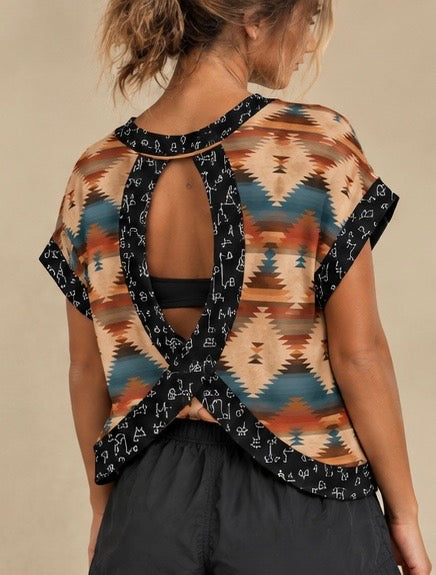 Aztec/Black Brand Cross-Back Shirt