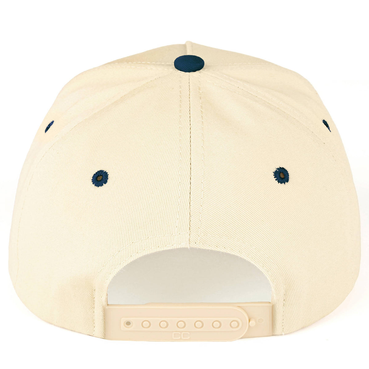 C.C ALL AMERICAN HOT DOGS Letter on Two Tone Trucker Hat: Navy