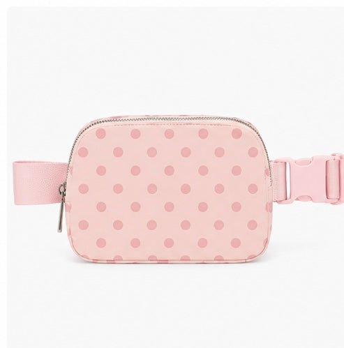 Pink Polka Dot Crossbody Bag