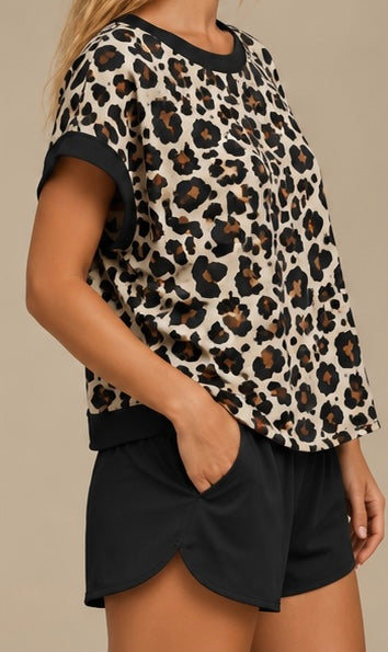 Leopard Cross-Back Shirt