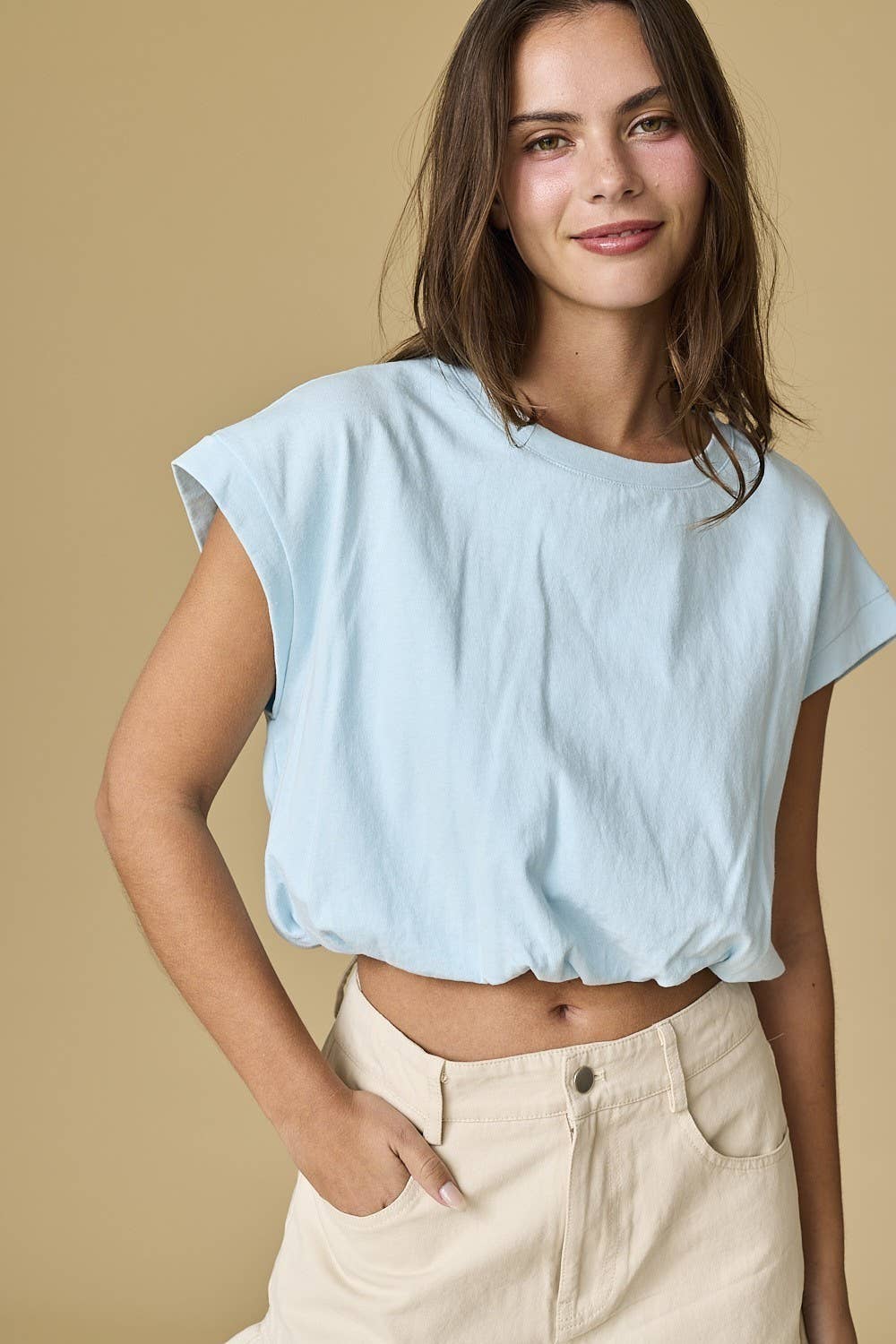 Emma Loose Fit Bubble Hem Top