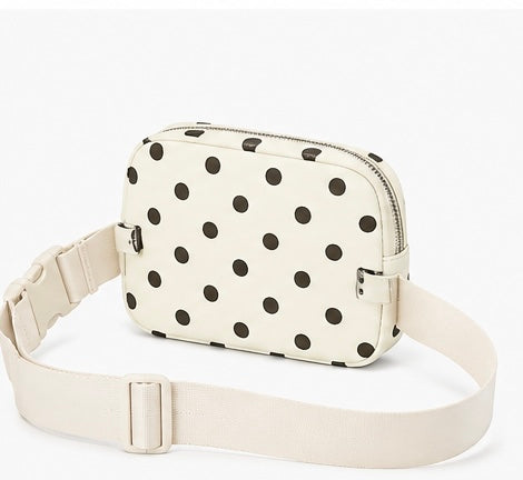 Cream Polka Dot Crossbody Bag