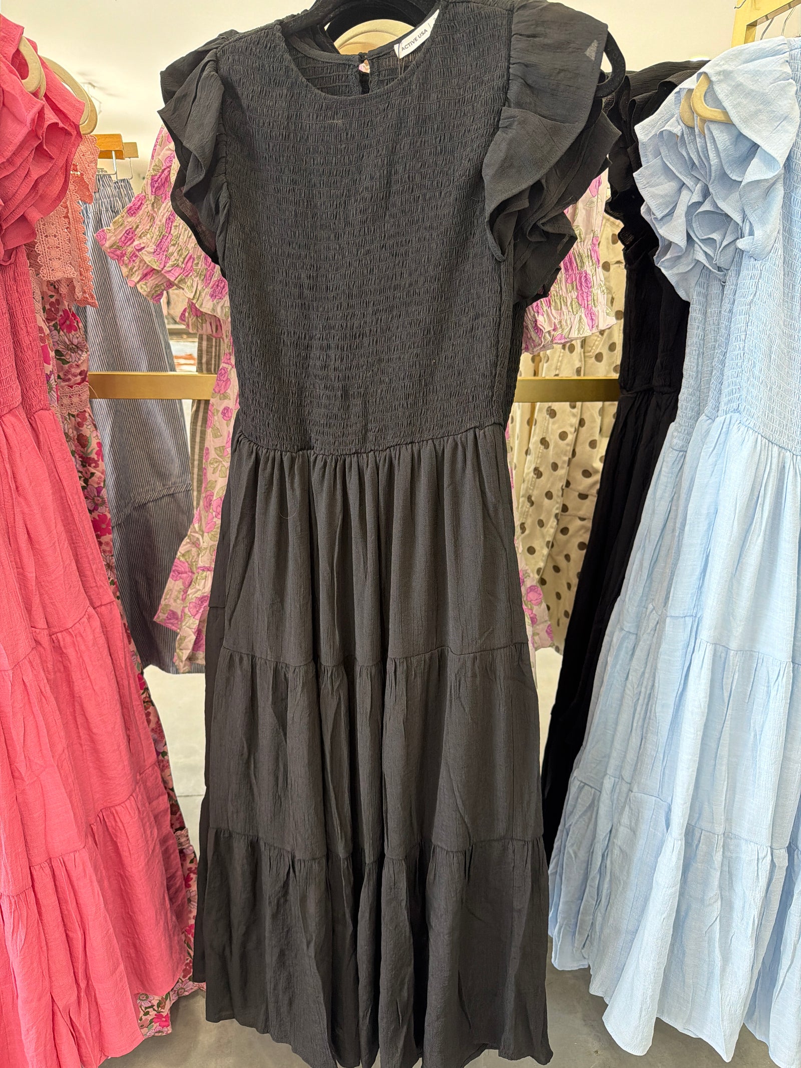 Solid Tired Dress