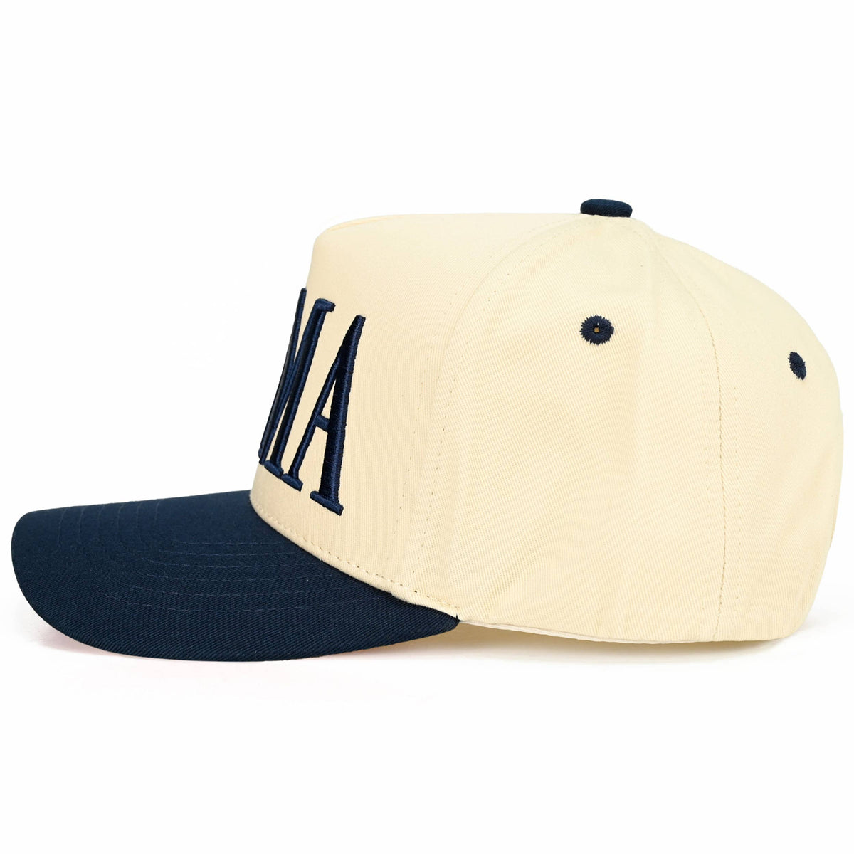 C.C MAMA Letter embroidered Snapback Trucker Hat: Black