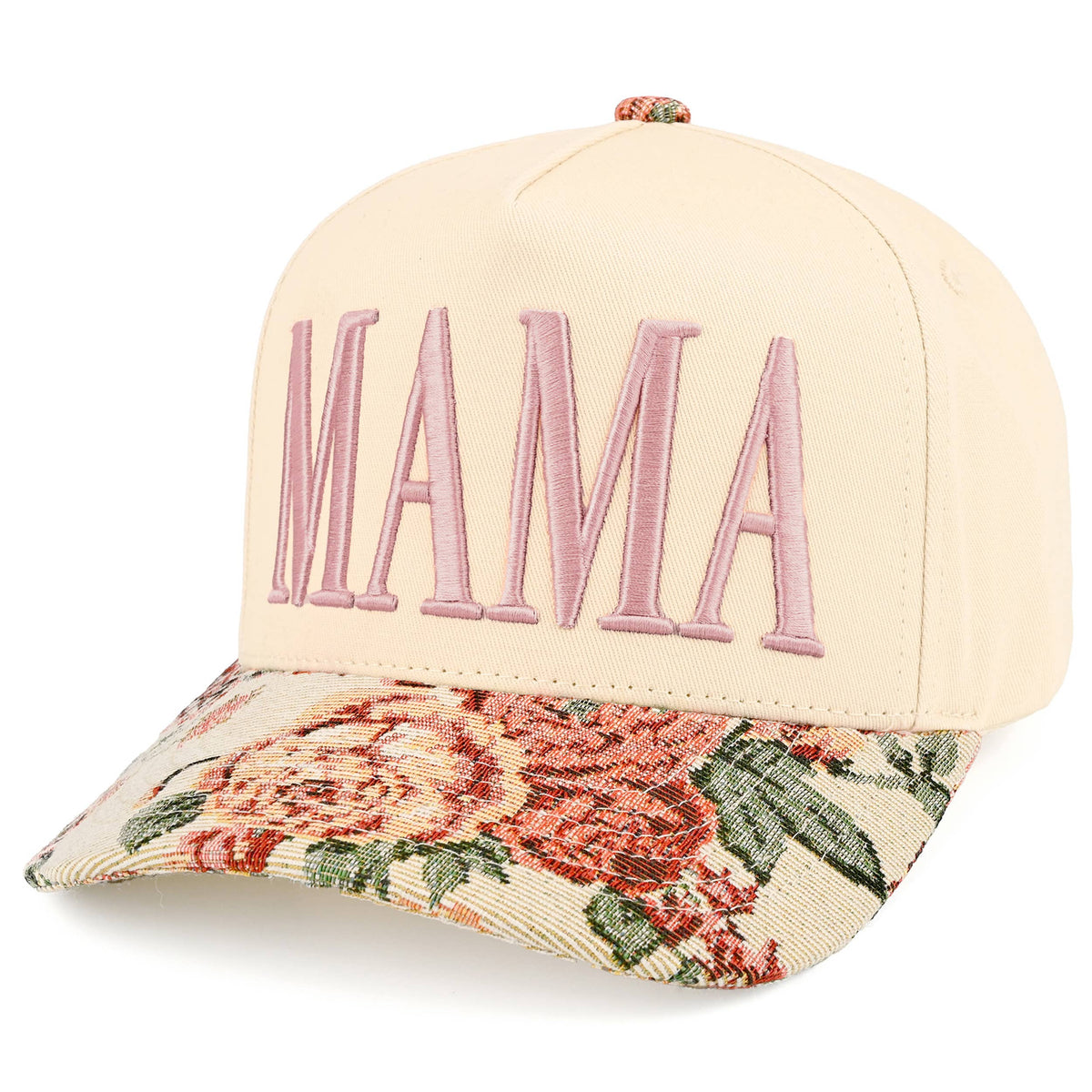 C.C MAMA Letter embroidered Snapback Trucker Hat: Navy