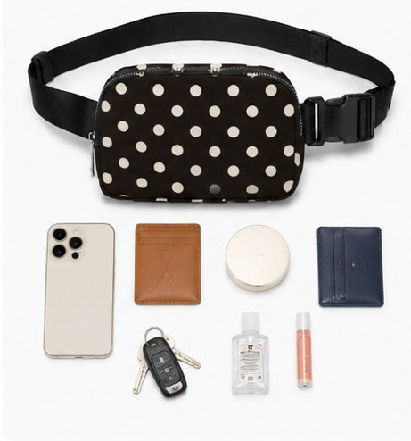 Black Polka Dot Crossbody Bag