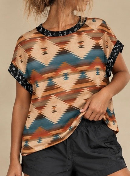 Aztec/Black Brand Cross-Back Shirt