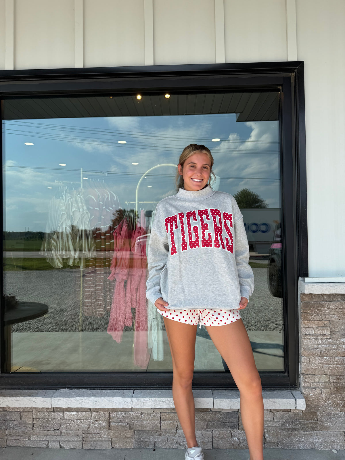 Tigers Mock Neck Pullover