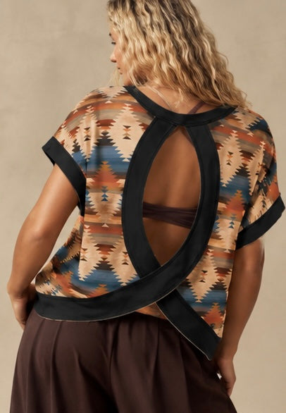 Aztec Cross-Back Shirt