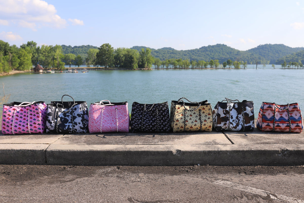 Vintage Cowboy Large Tote Bag