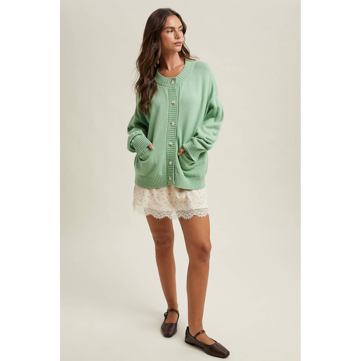 Green Cardigan Sweater (Copy)