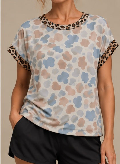 Camo Leopard Cross-Back Shirt