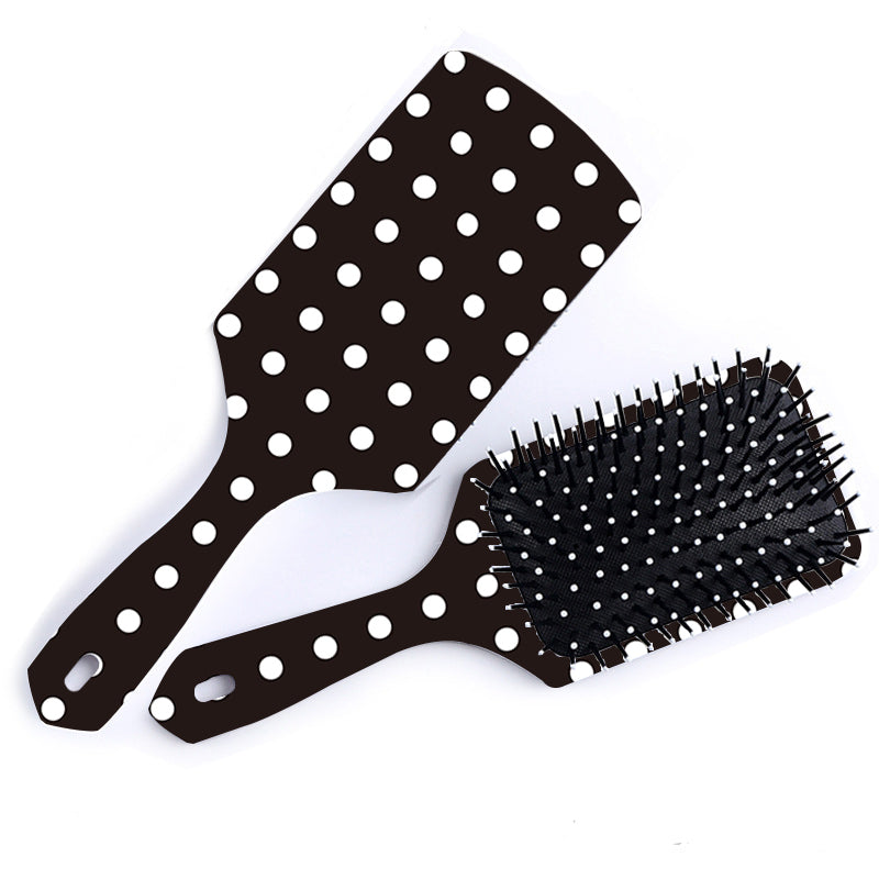 Black Polka Dot Hairbrush