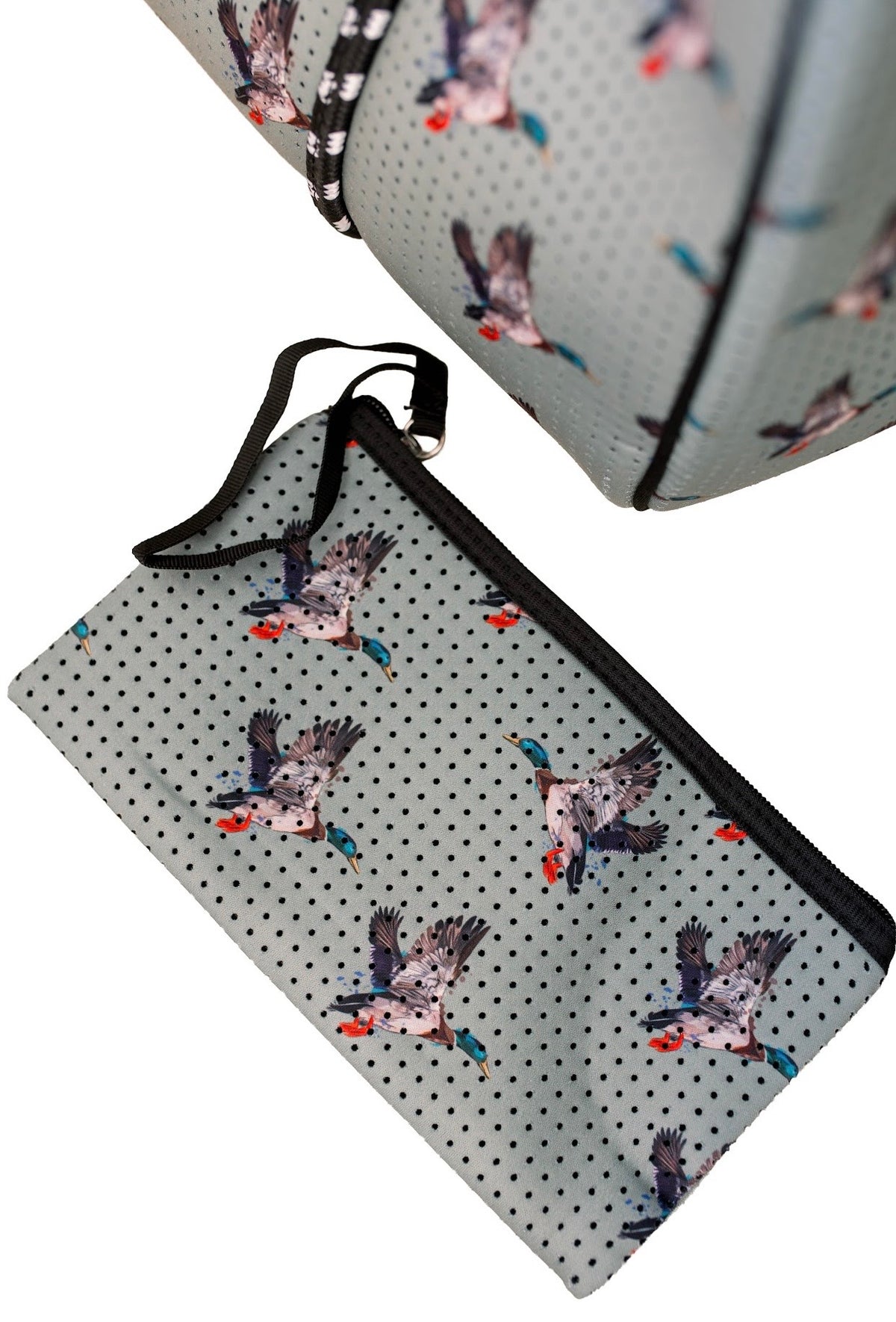 Green Duck  Large Tote Bag