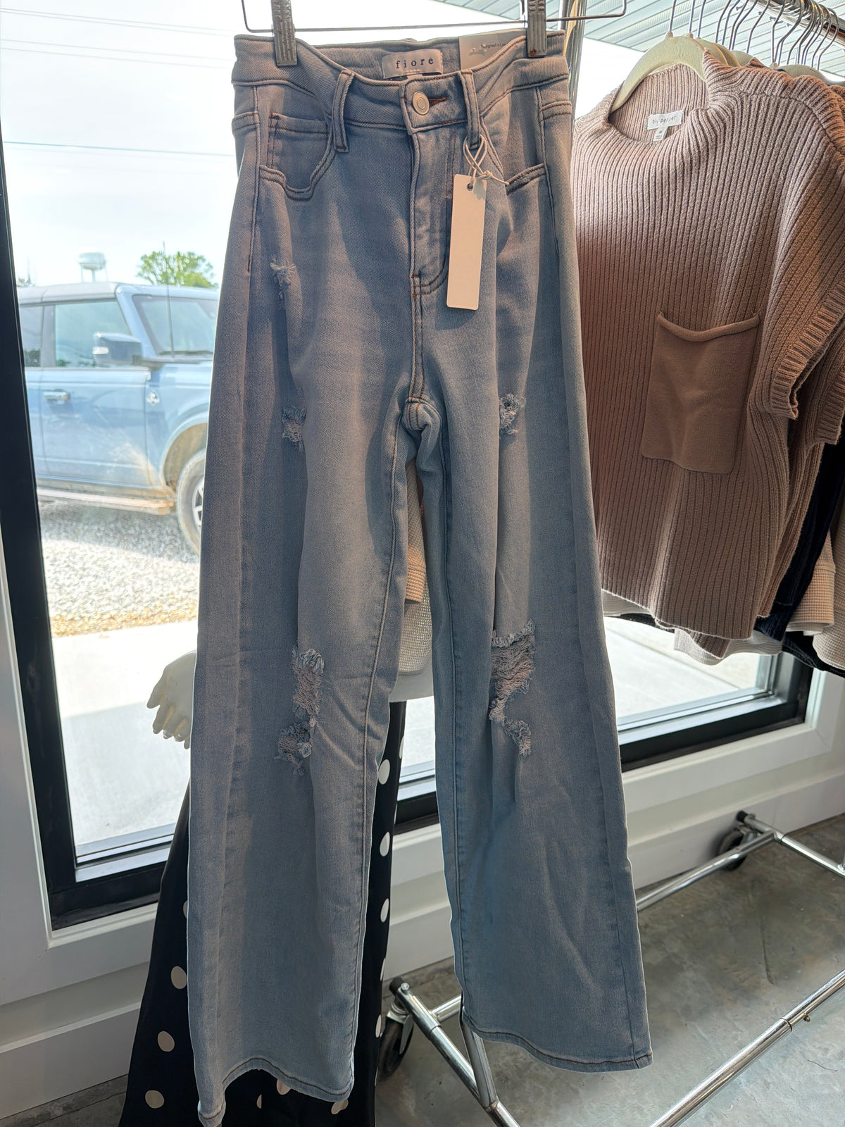 Distressed Light Wash Jeans