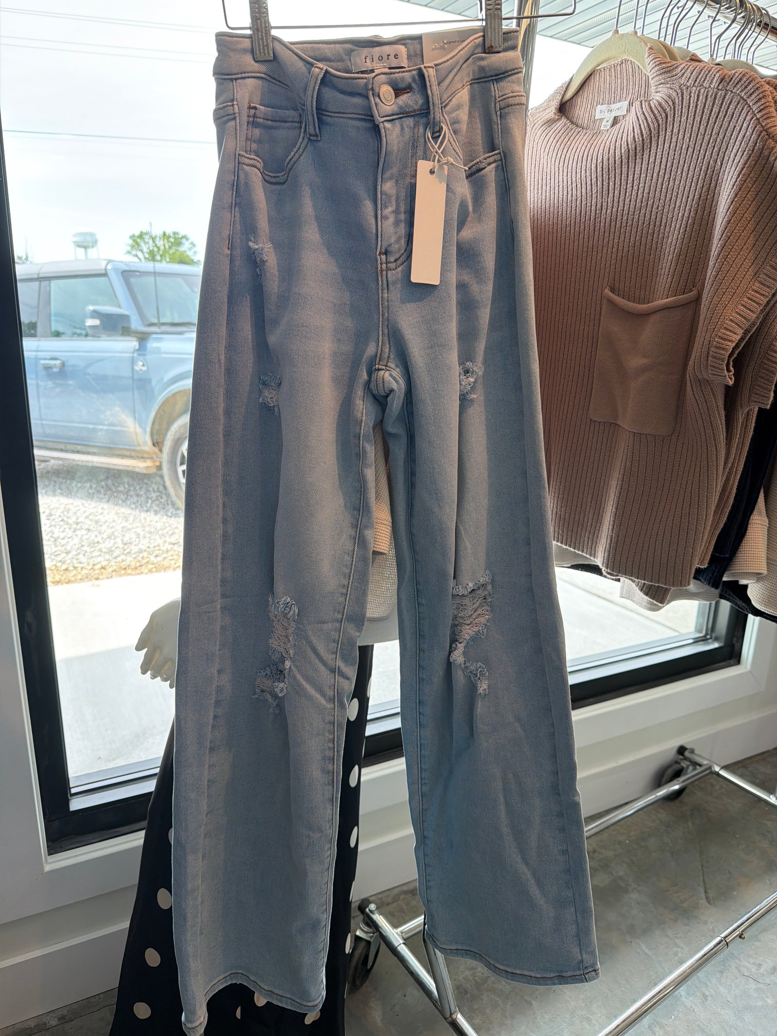 Distressed Light Wash Jeans
