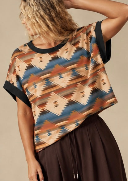 Aztec Cross-Back Shirt