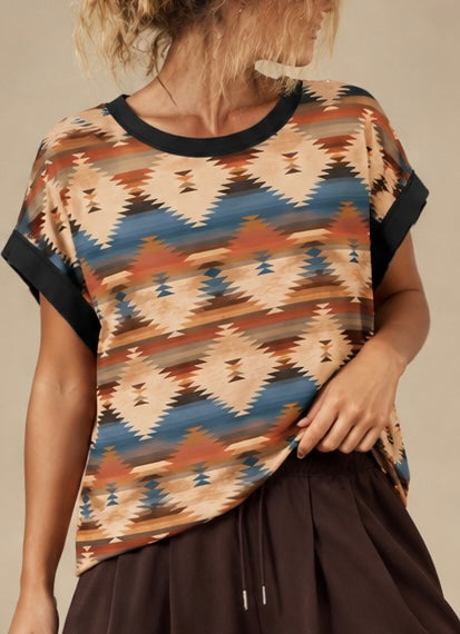 Aztec Cross-Back Shirt