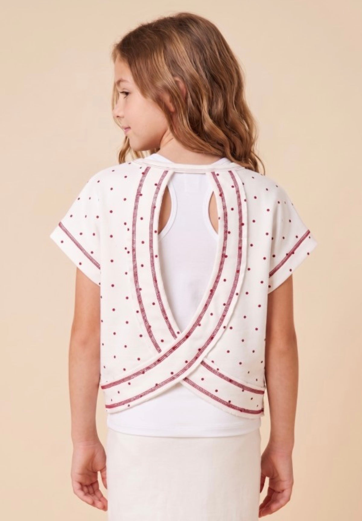 Girls Game Day Open Back Tee