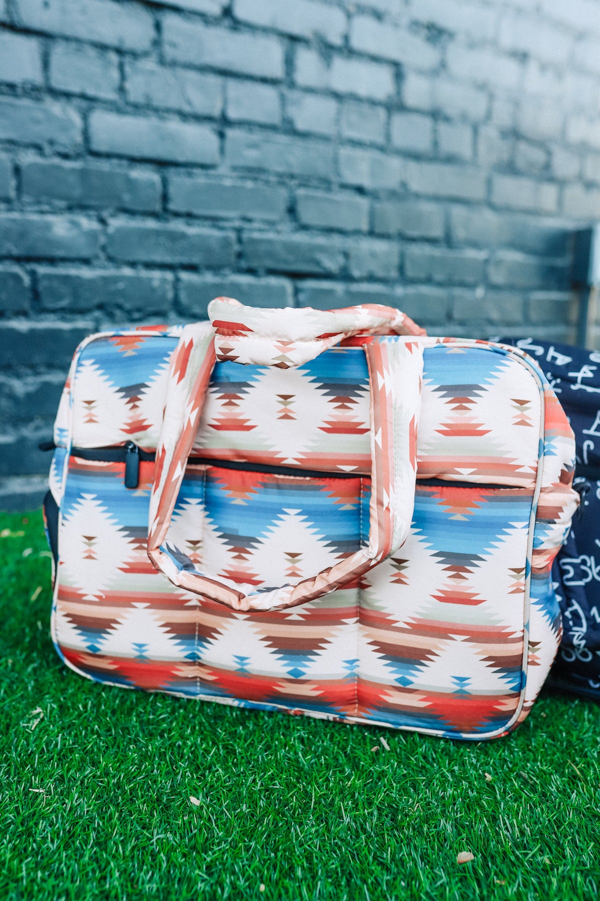 Puffer Duffel Bag in Aztec