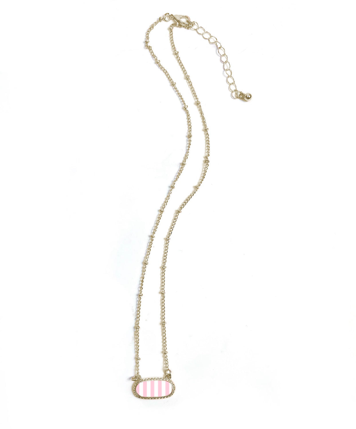 Pink Striped Necklace