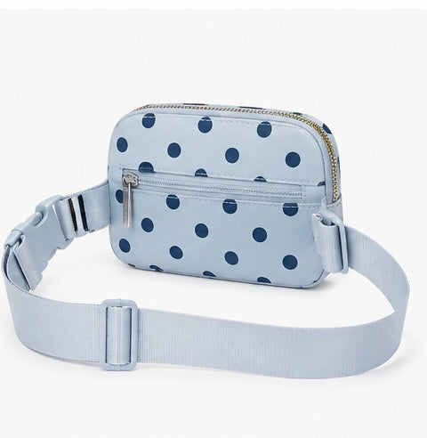Blue Polka Dot Crossbody Bag