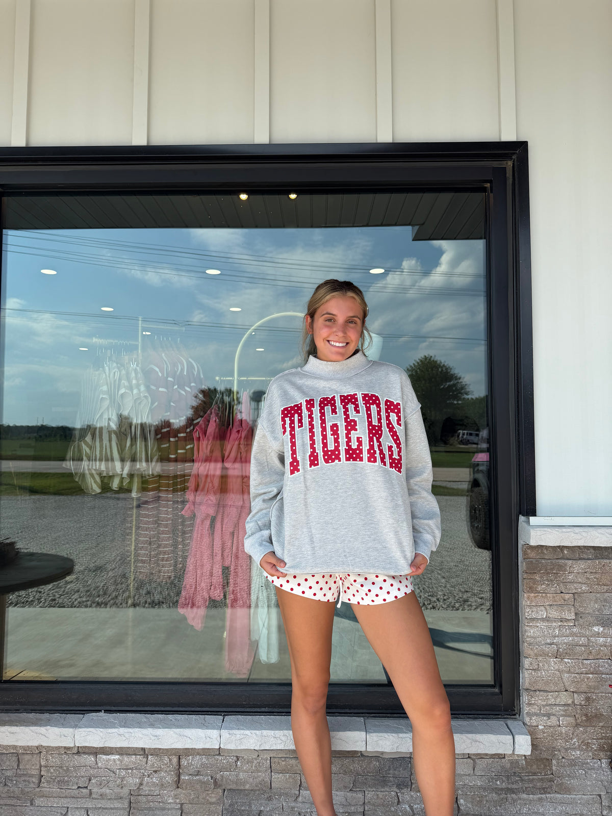 Tigers Mock Neck Pullover