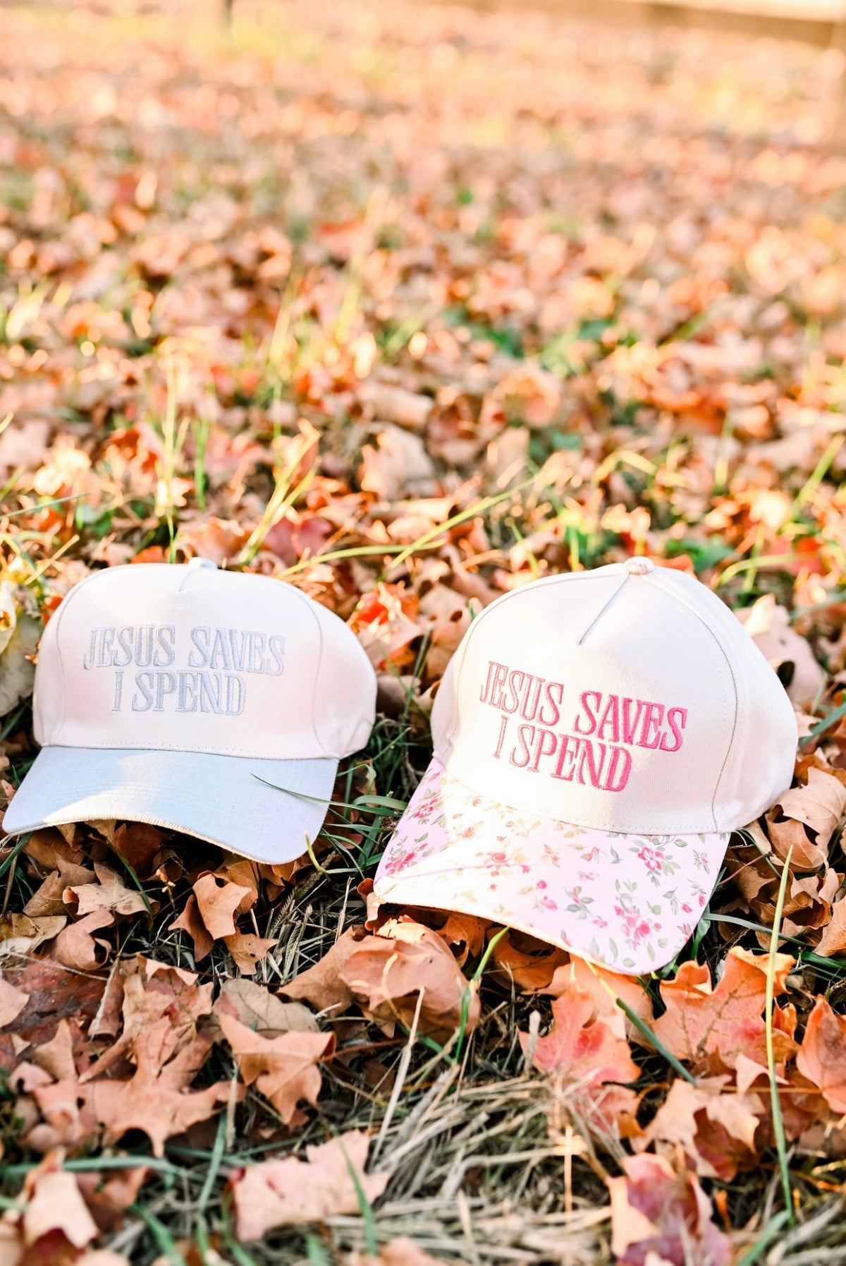 Red Jesus Saves I Spend Hat