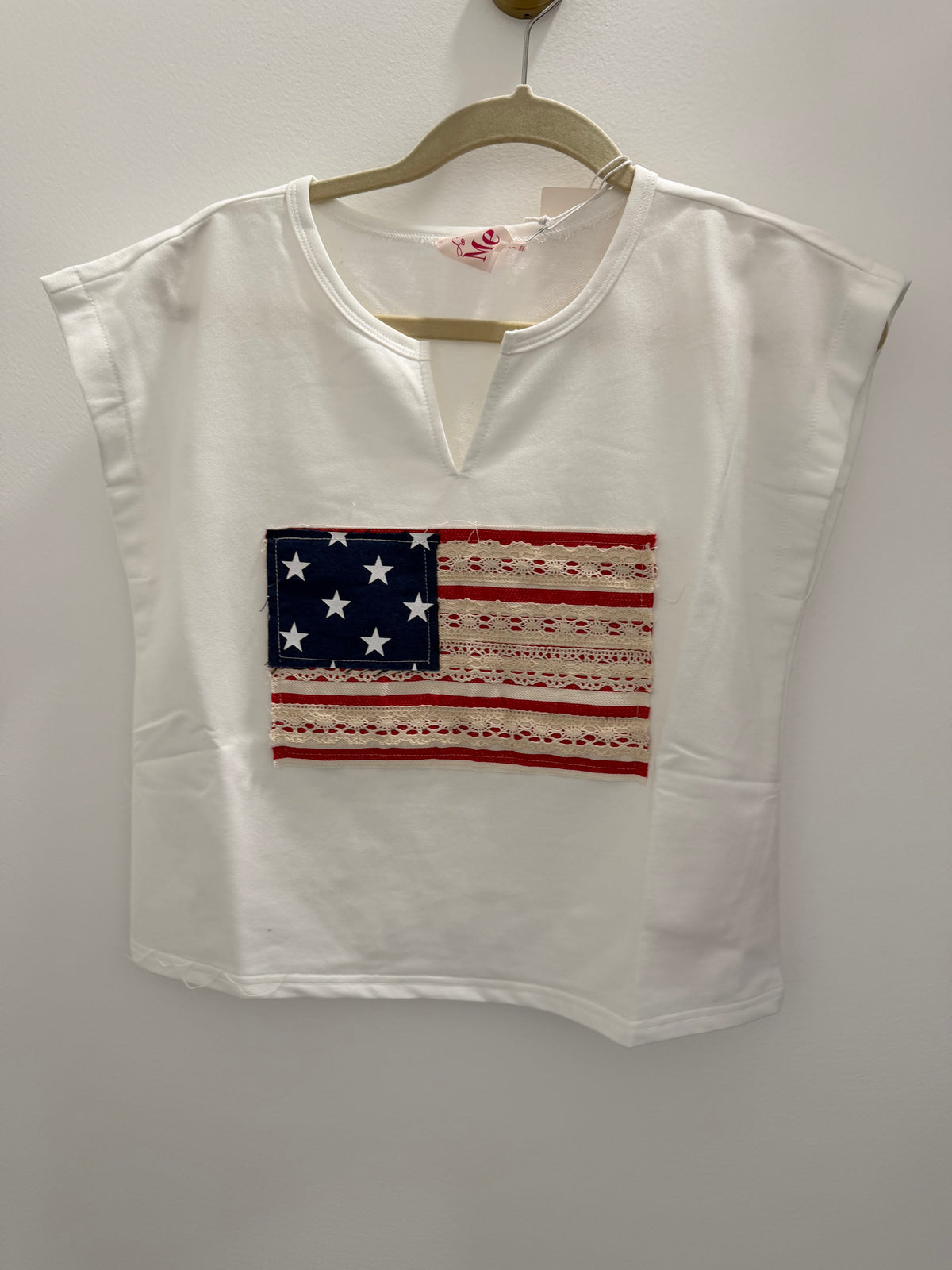 White American Flag Top