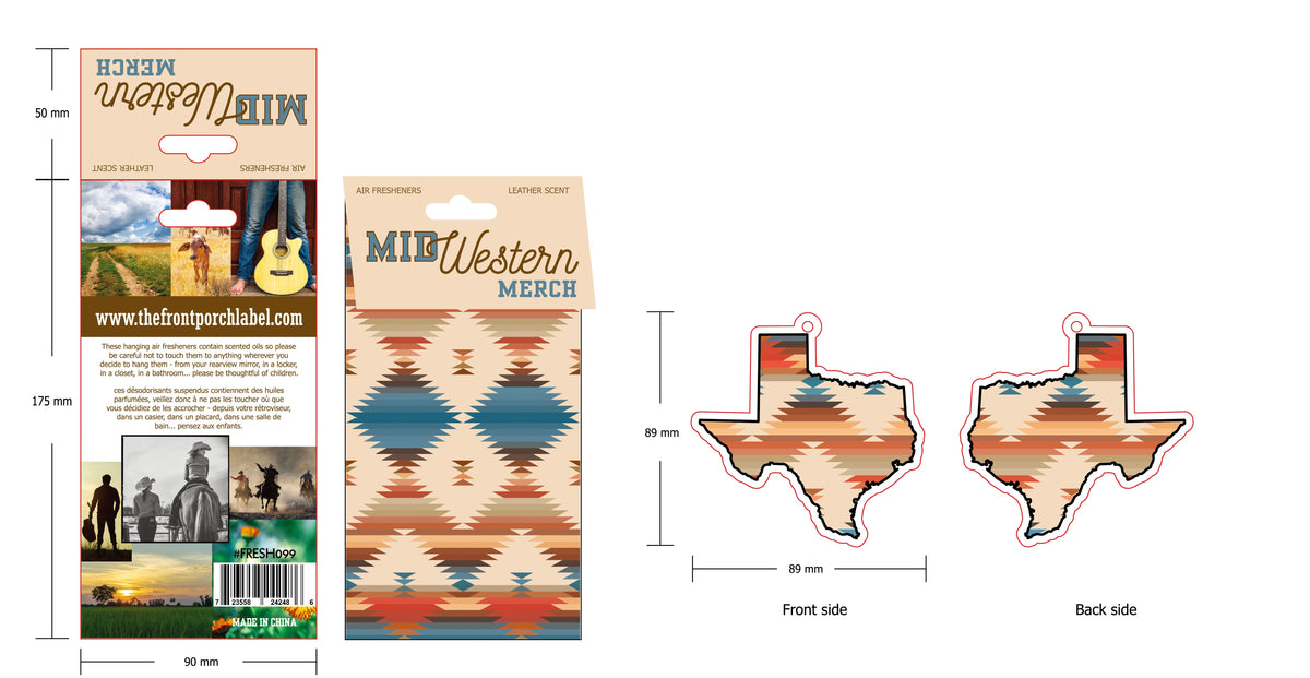 Texas Car Air Freshener 4-Pack
