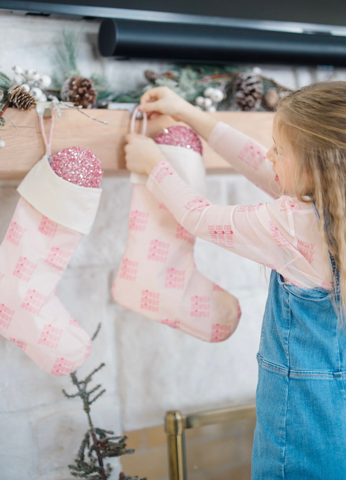 Pink Howdy Christmas Stocking