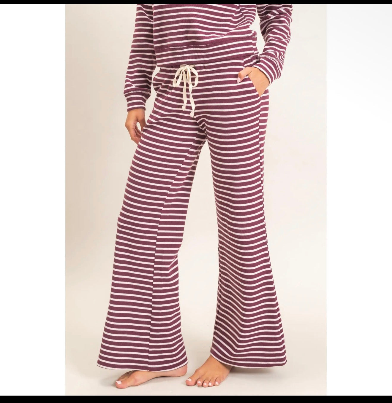Purple Striped Lounge Pants