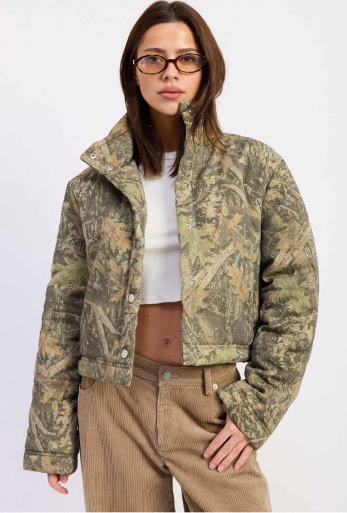 Olive/Tan Camo Puffer Jacket