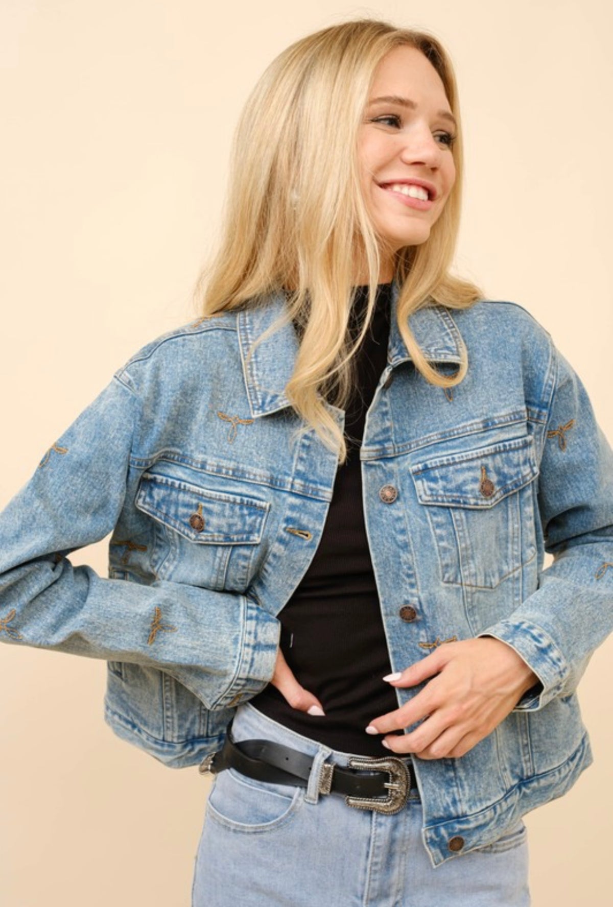 Boot Stitch Denim Trucker Jacket