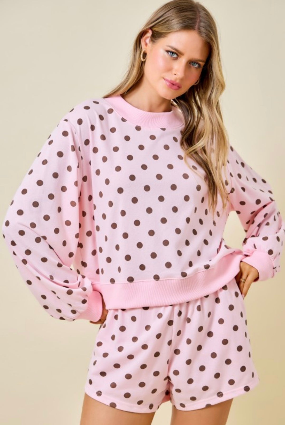 Pink Polka Dot Lounge Shorts